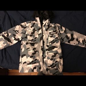 blue camo anime jacket